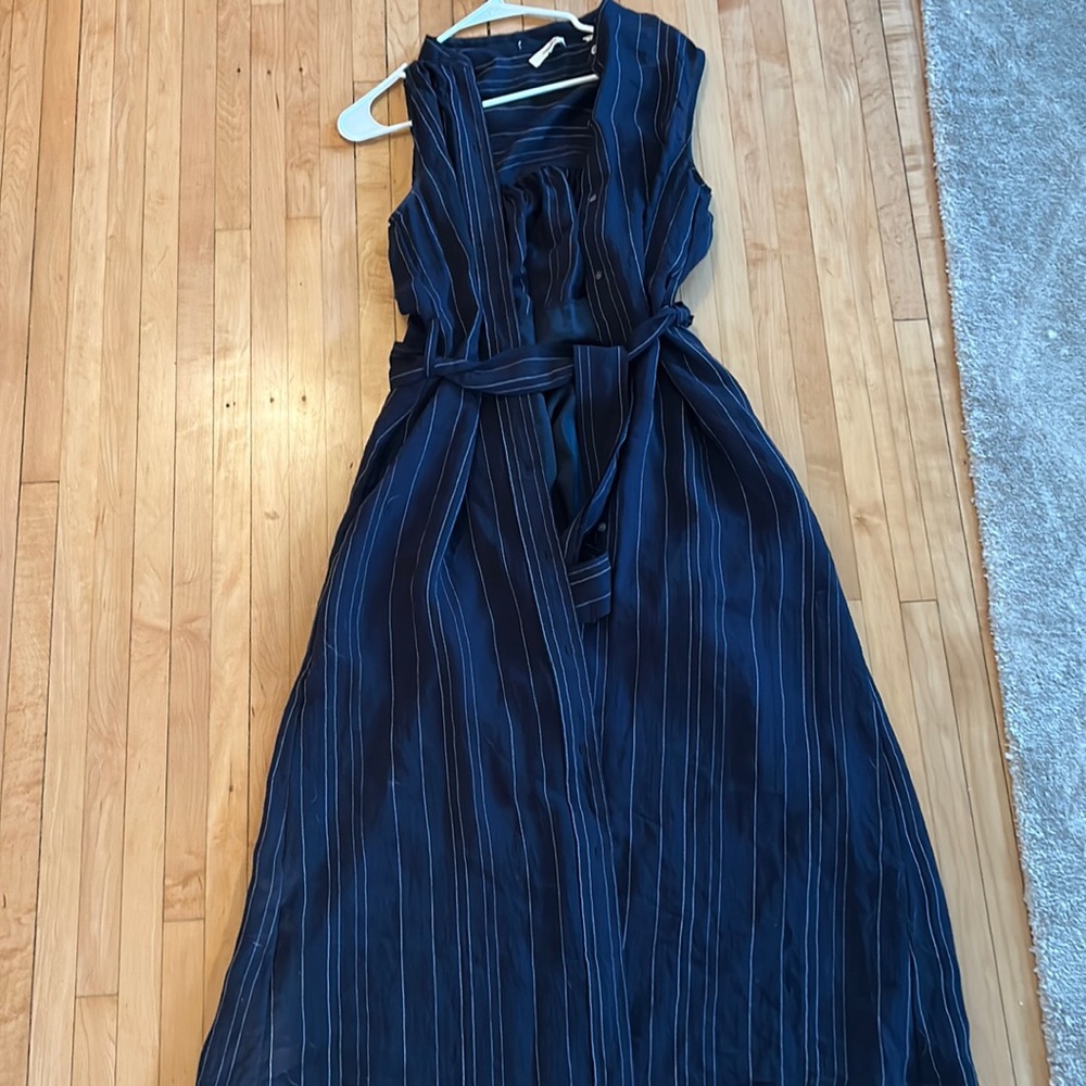 Vince XS Navy shirtdress maxi - - Picture 3 of 6